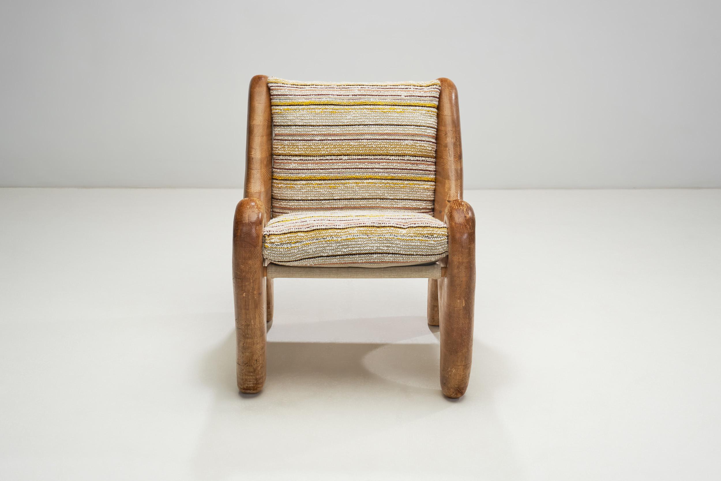 Unique Wooden French Accent Chair, France 1960s 3