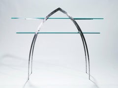 Unique Wrought Iron and Glass Console, circa 2000