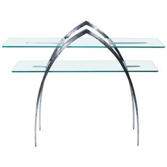 Unique Wrought Iron and Glass Console, circa 2000