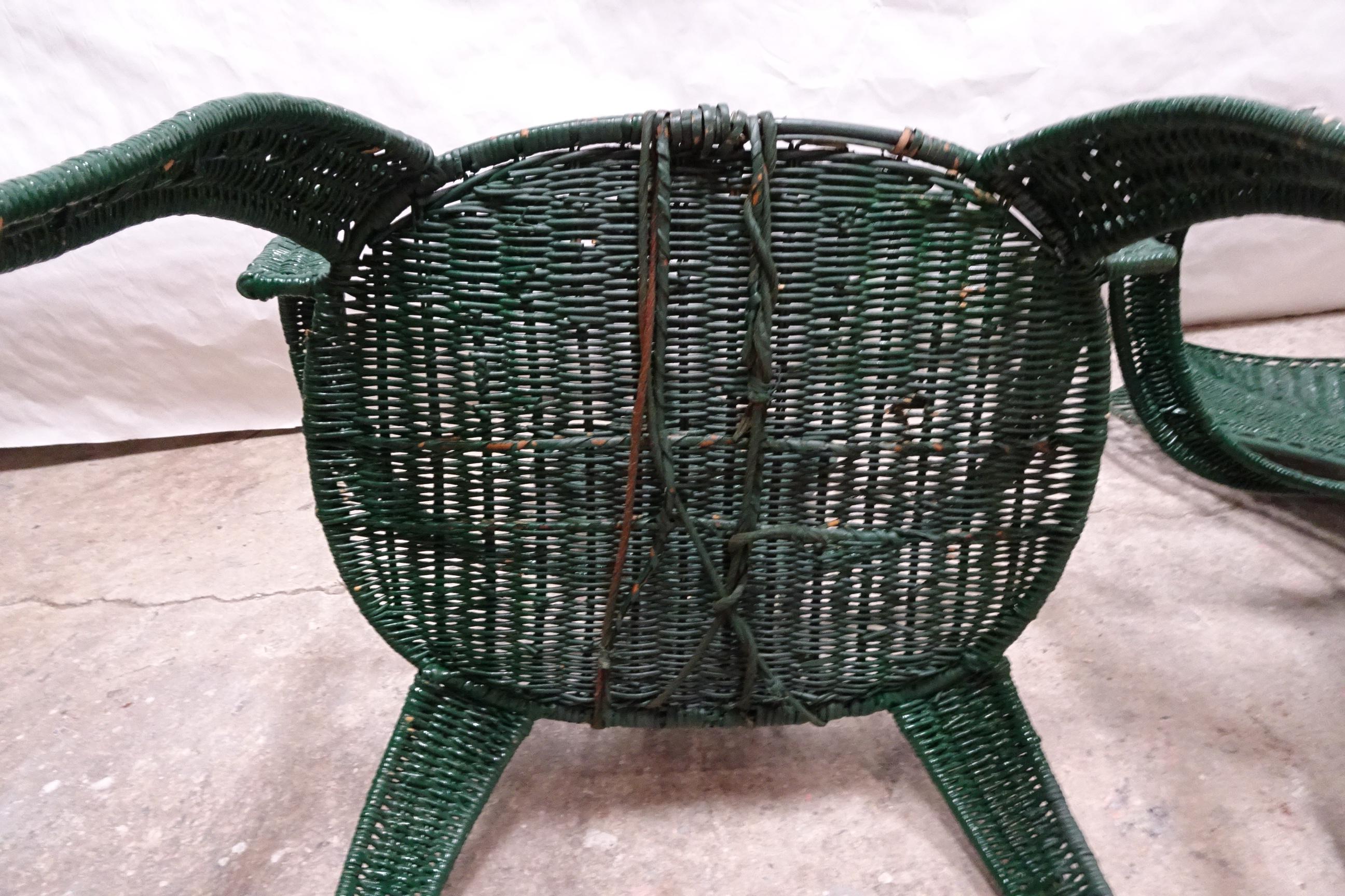 Unique Wrought Iron Cane Chairs For Sale 9