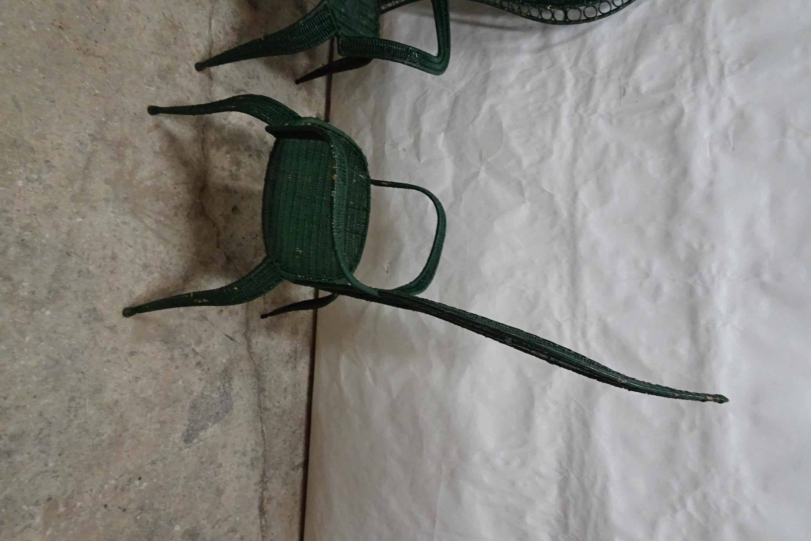 Unique Wrought Iron Cane Chairs In Good Condition For Sale In Hollywood, FL