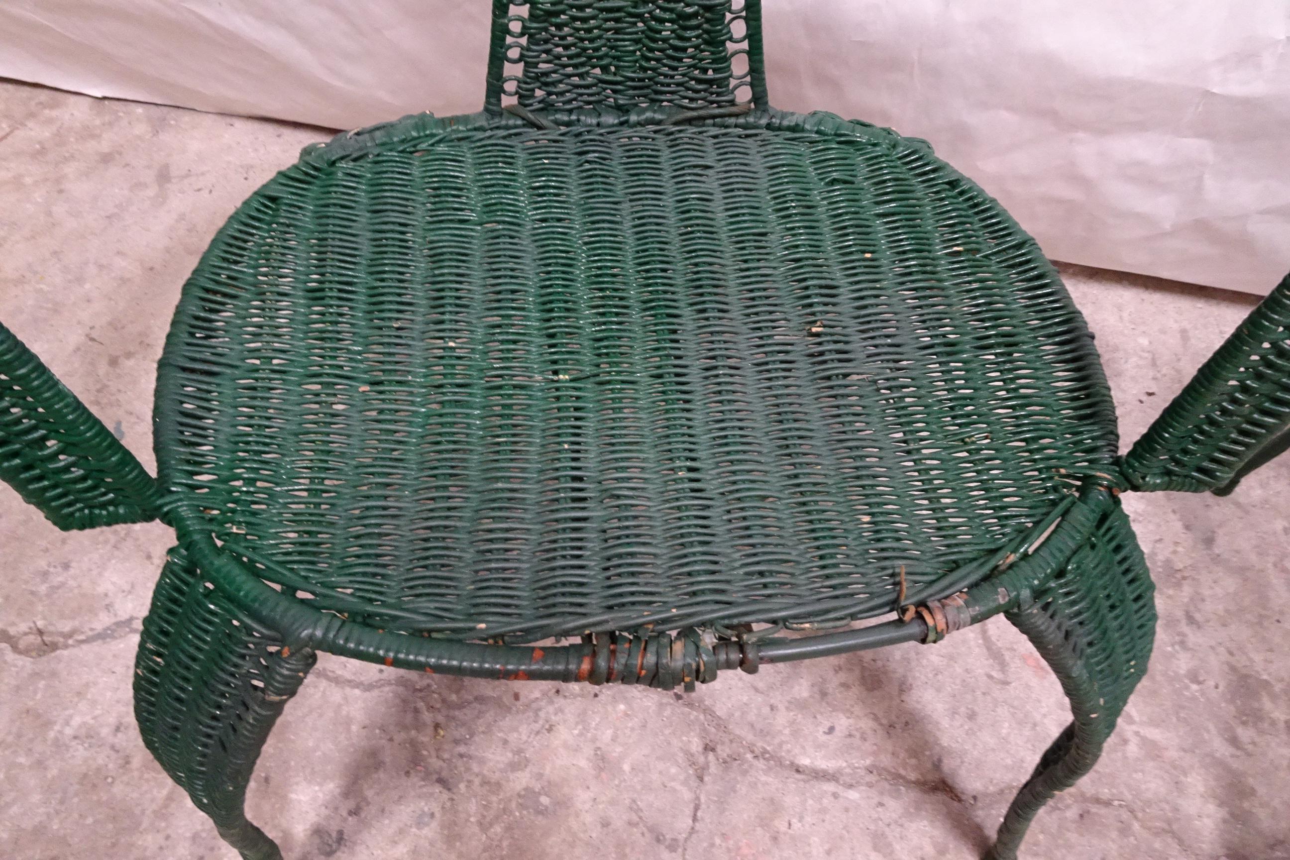 Unique Wrought Iron Cane Chairs For Sale 1