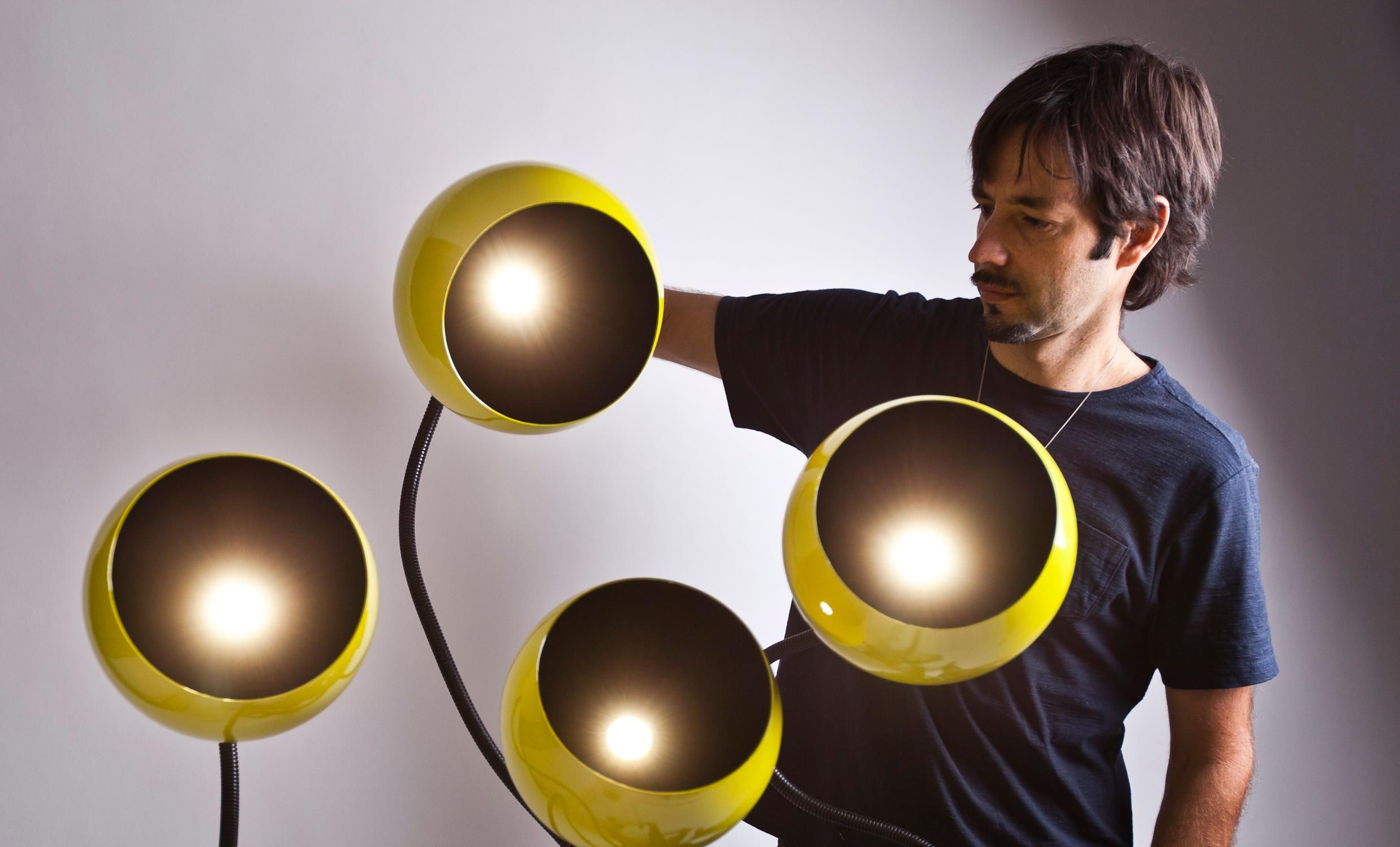 Brazilian Unique Xango Floor Lamp by Gustavo Dias For Sale