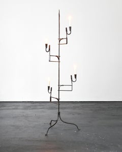 Unique XL Primitive French Rush Light/Candelabra