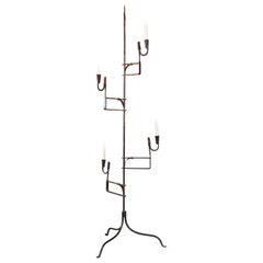 Unique XL Primitive French Rush Light/Candelabra