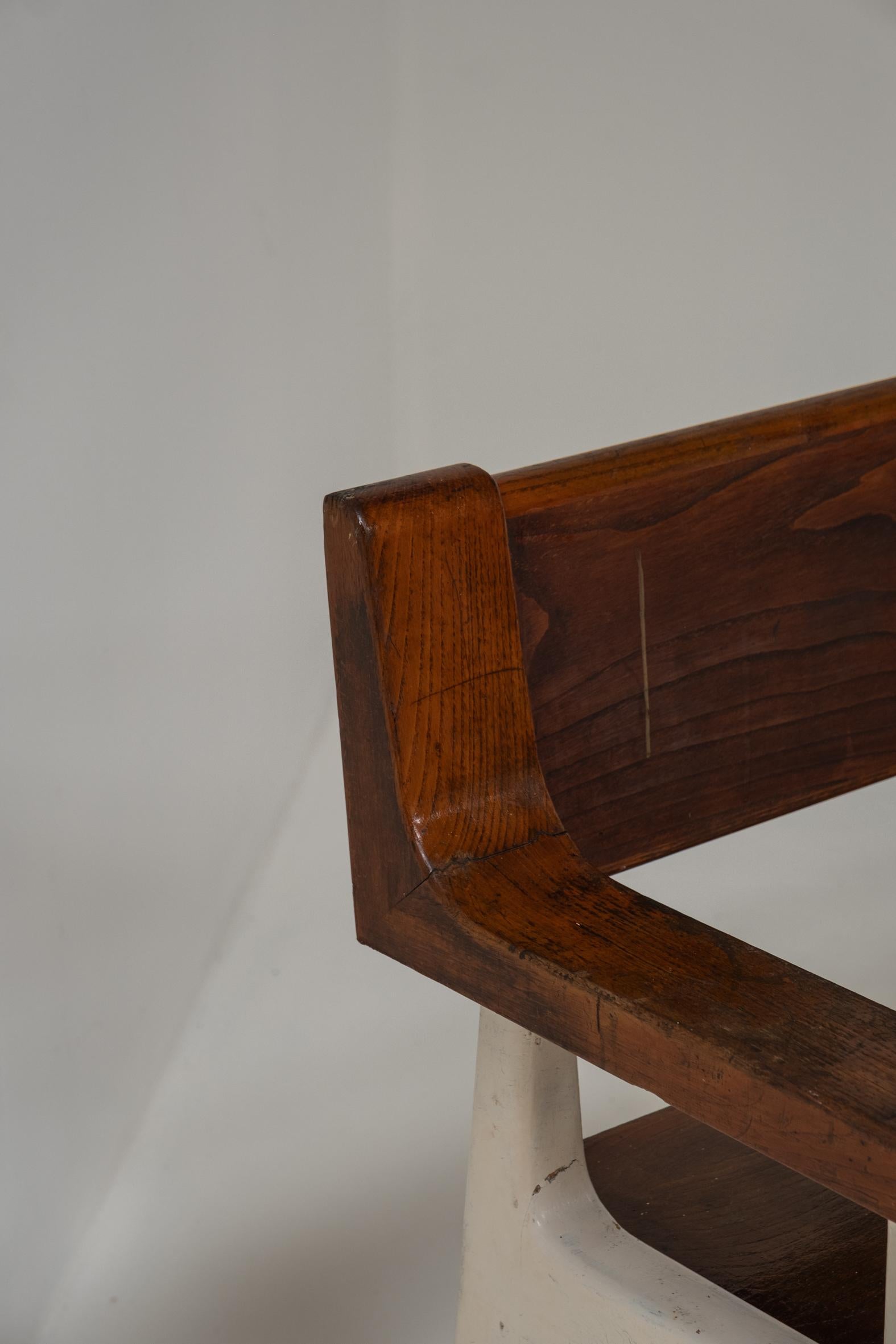 Wood unique XXL bench, 20th century For Sale