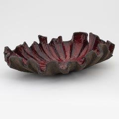 Céramique unique XXL D et marron signée Eila Munkki Suède, 1960