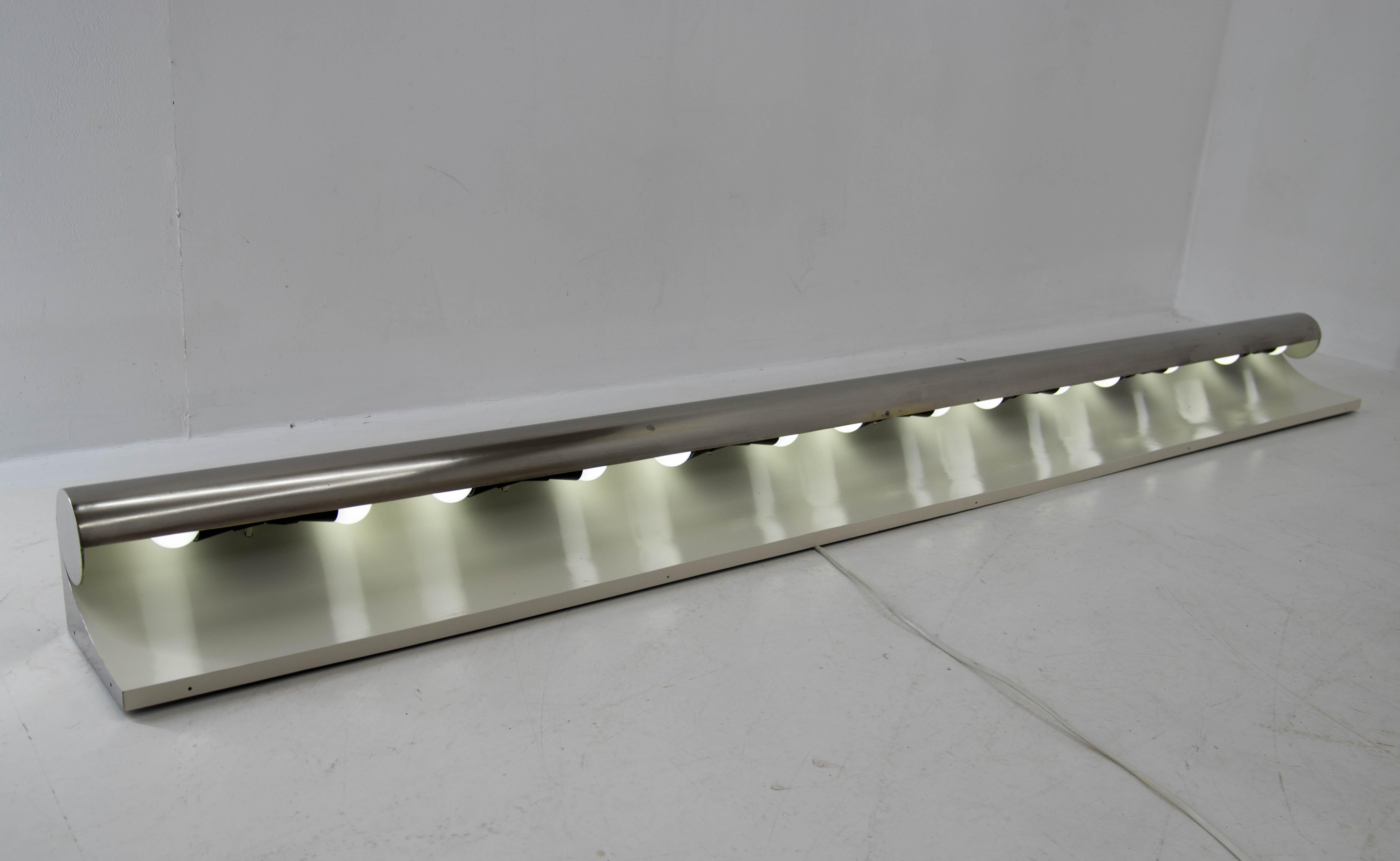 Applique murale unique XXL Functionalist / Bauhaus en nickel, années 1930 4