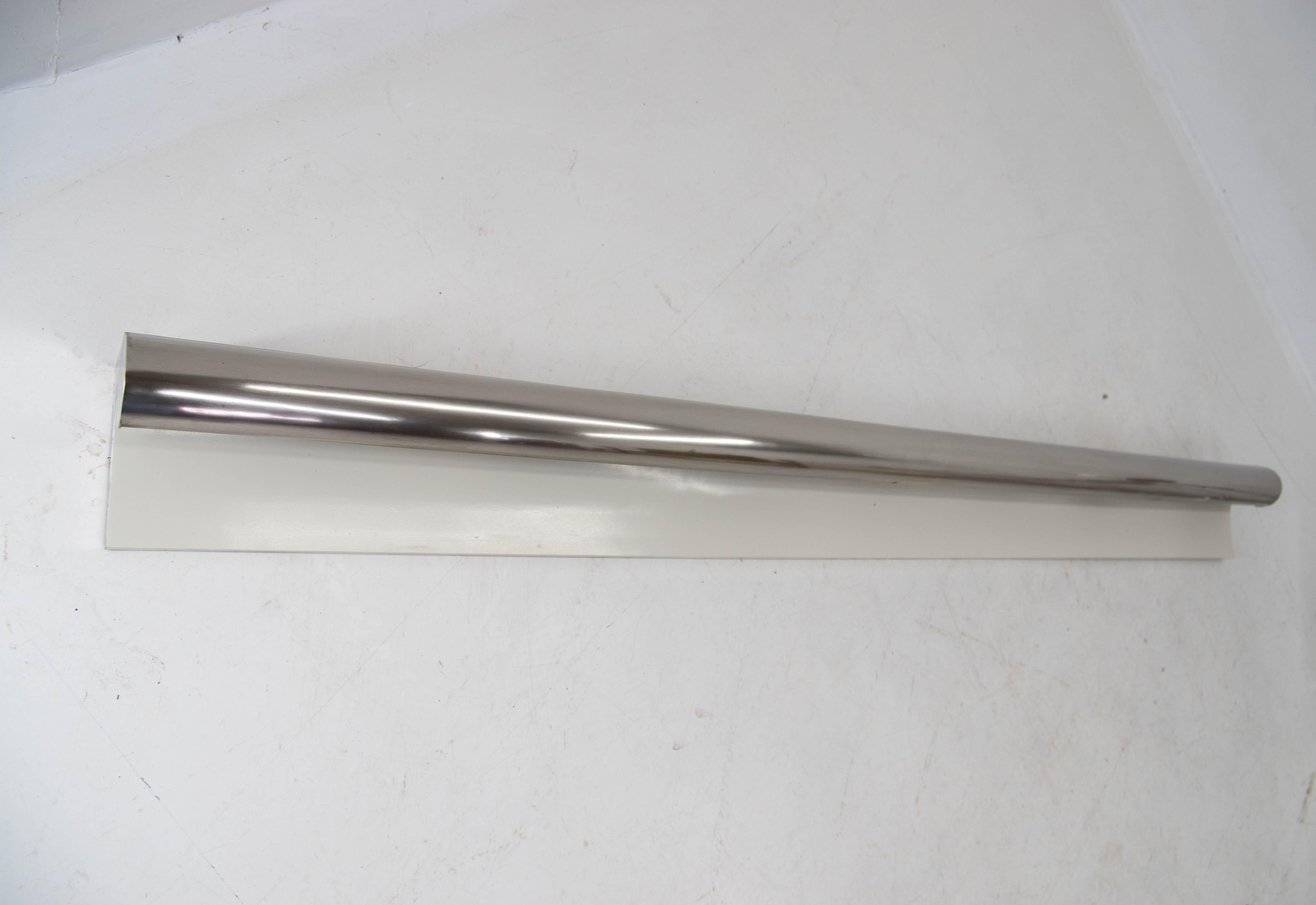 Czech Unique XXL Functionalist / Bauhaus Nickel Wall Light, 1930s For Sale