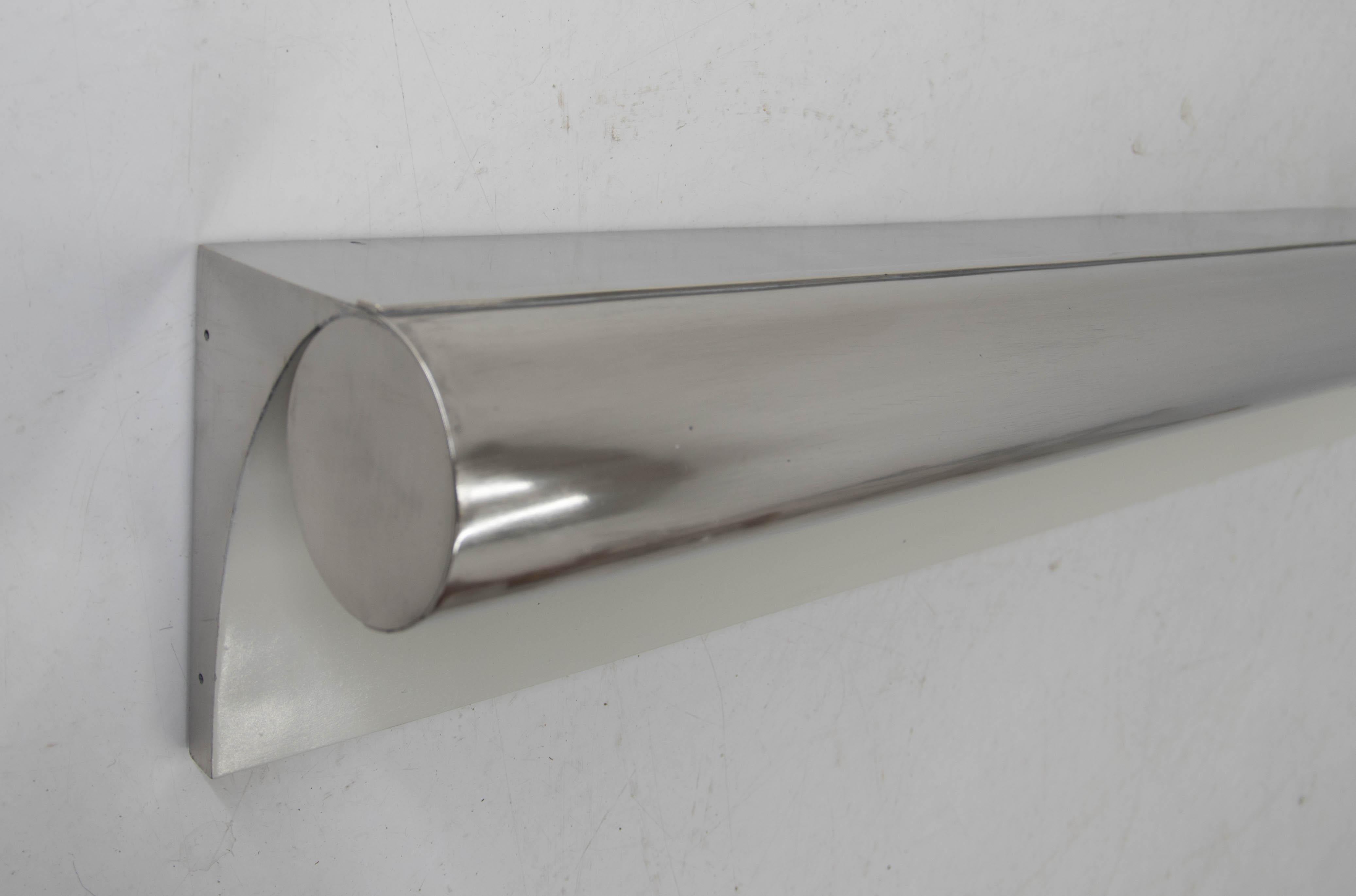 Milieu du XXe siècle Applique murale unique XXL Functionalist / Bauhaus en nickel, années 1930