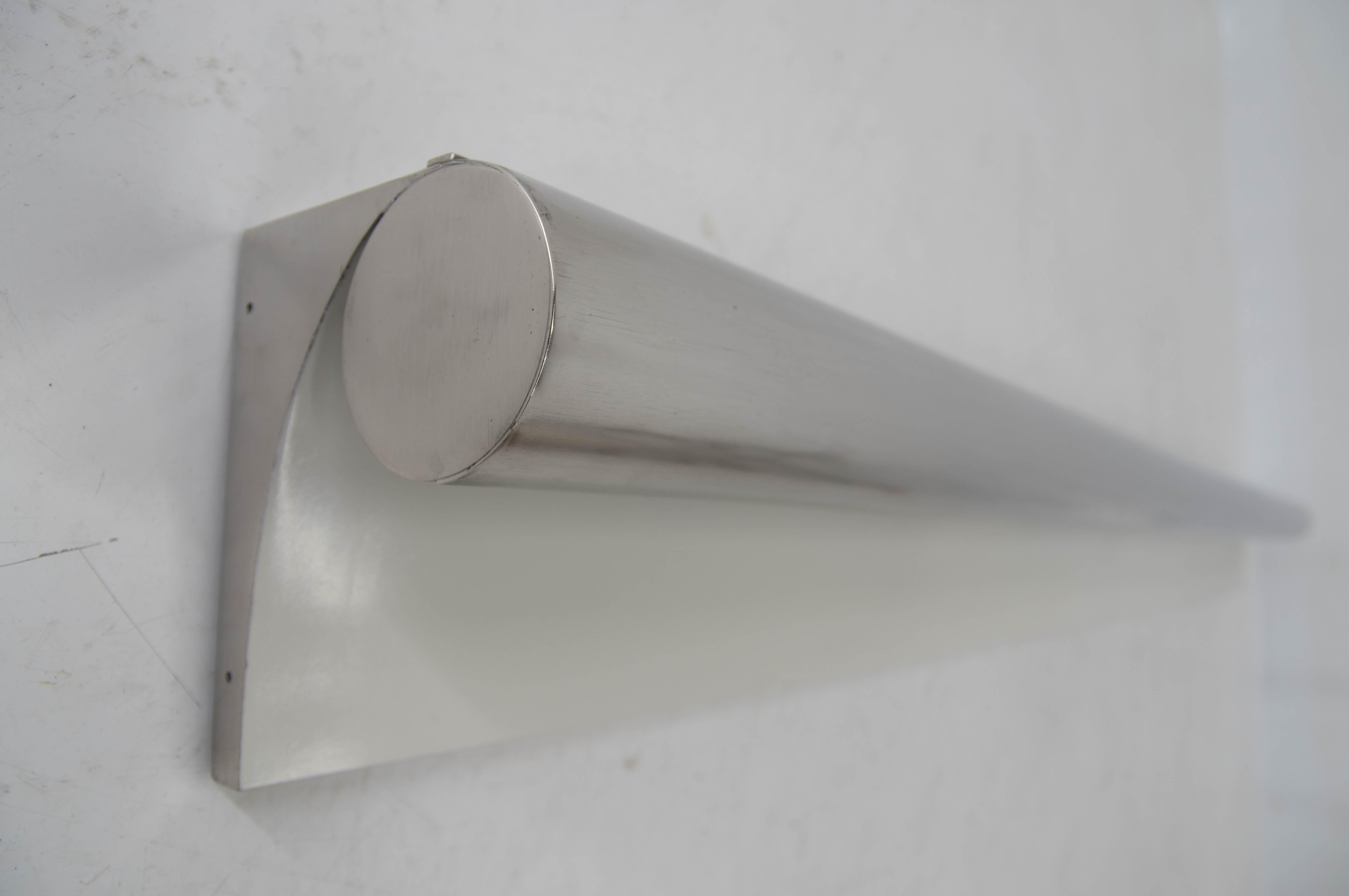 Applique murale unique XXL Functionalist / Bauhaus en nickel, années 1930 3