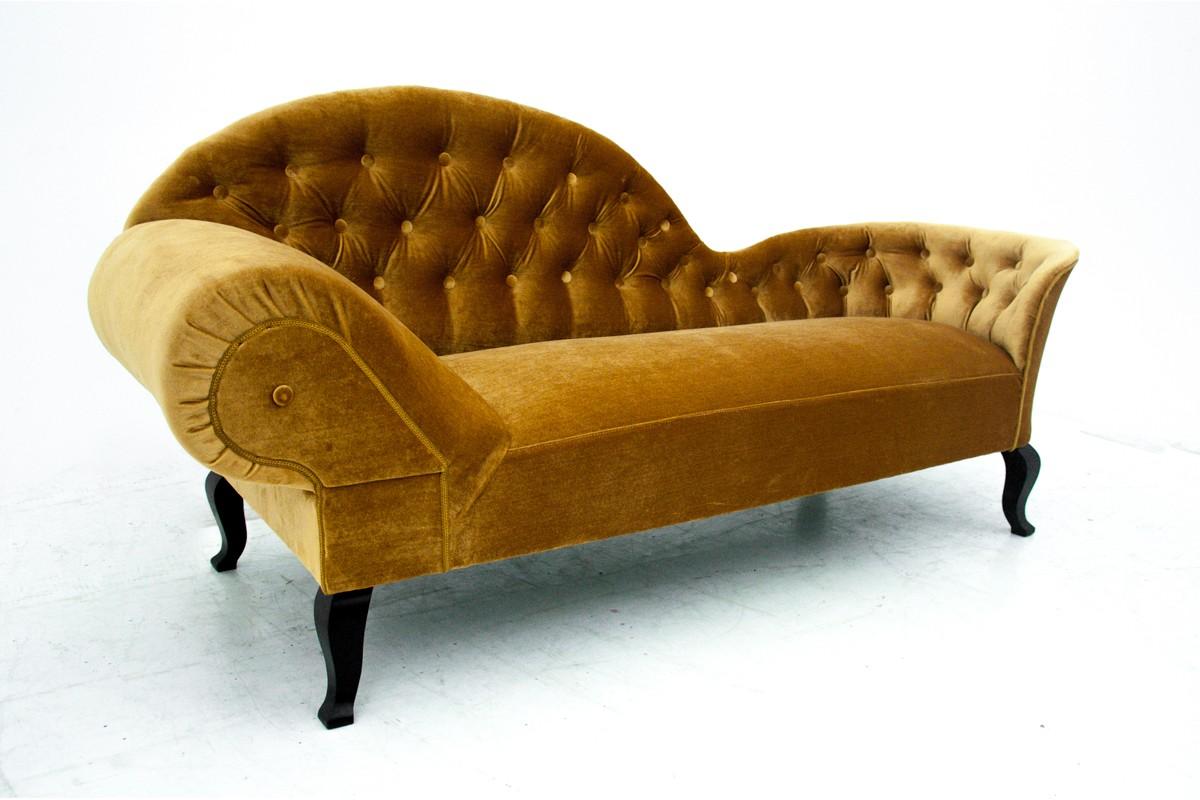 Unique yellow chaise longue, Northern Europe, circa 1920. 3