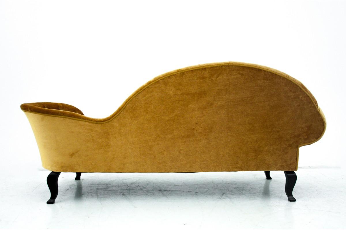 Other Unique yellow chaise longue, Northern Europe, circa 1920.