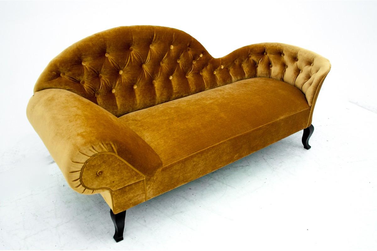 Unique yellow chaise longue, Northern Europe, circa 1920. 2