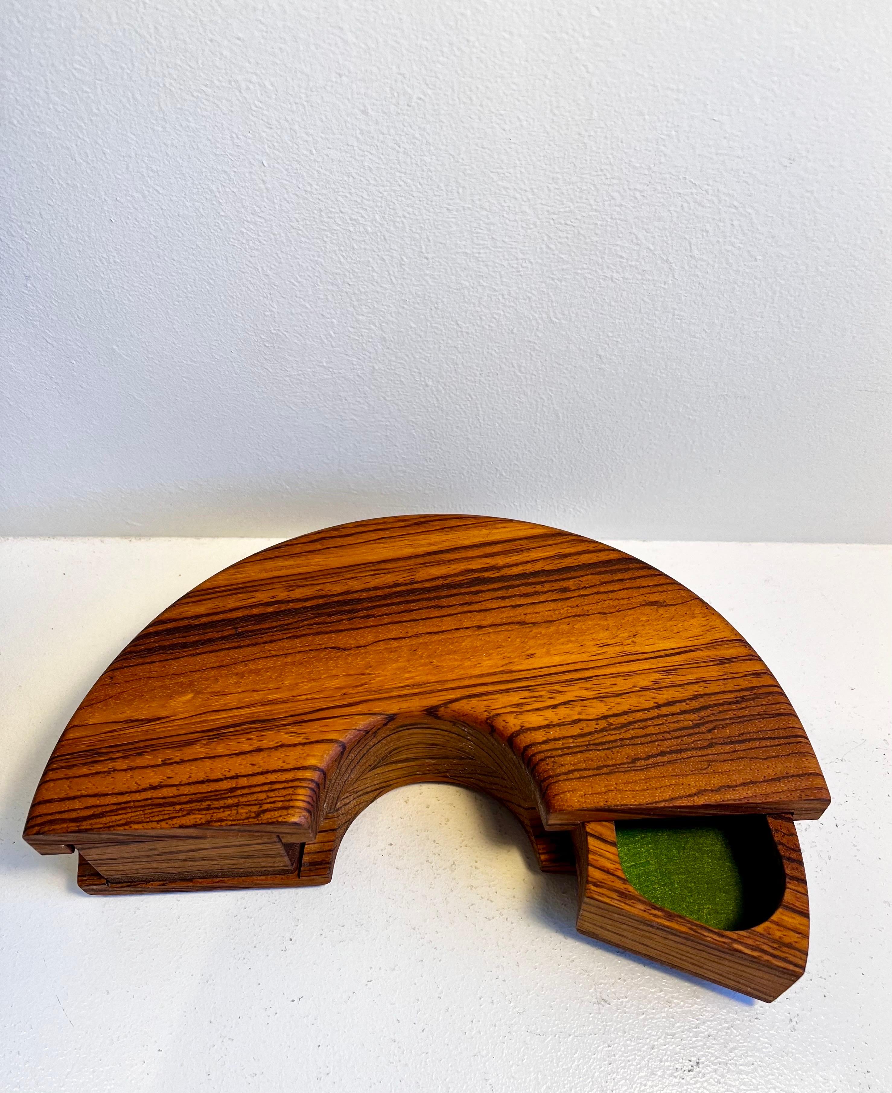 American Unique Zebra Wood Jewelry Box
