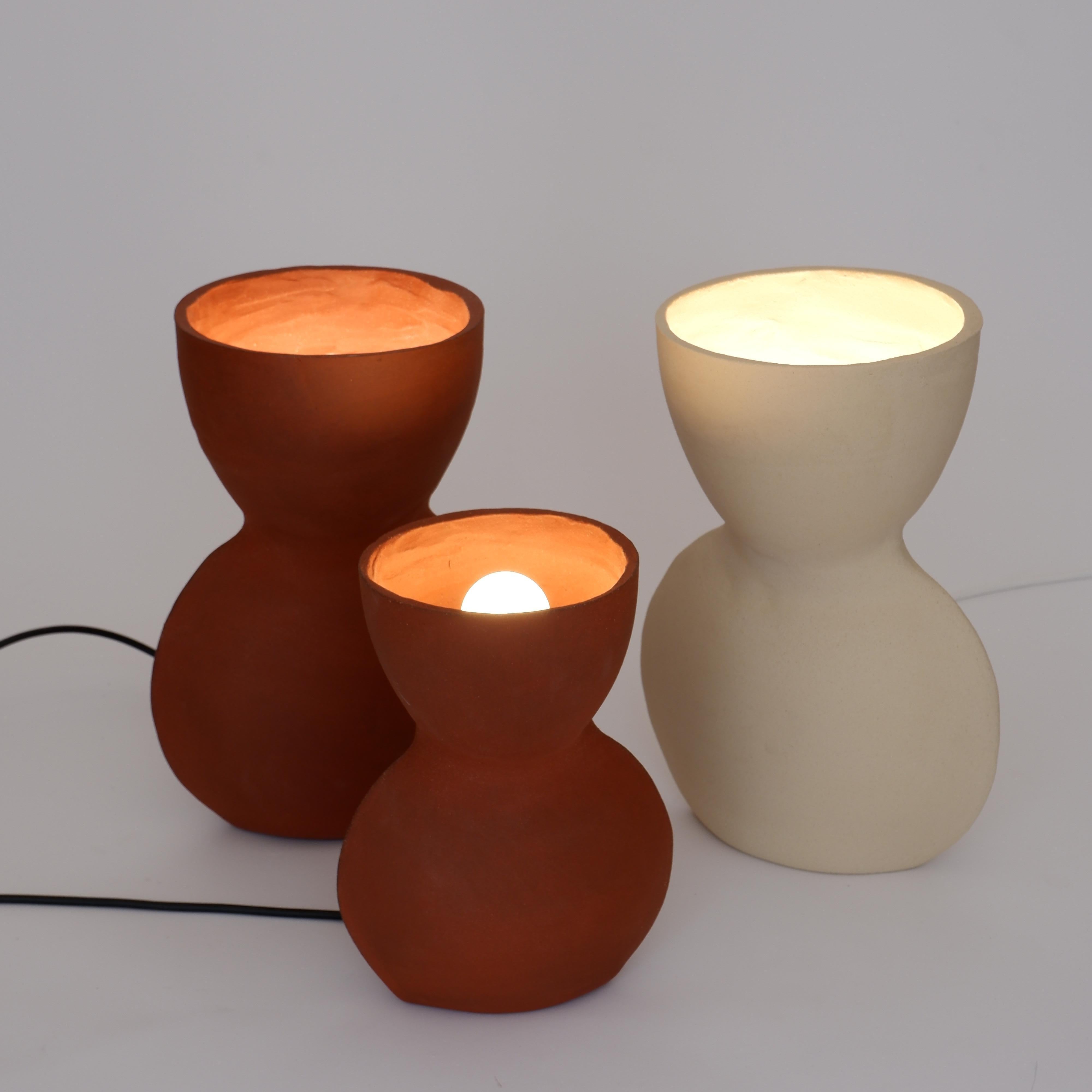 Contemporary Unira Big White Lamp by Ia Kutateladze For Sale
