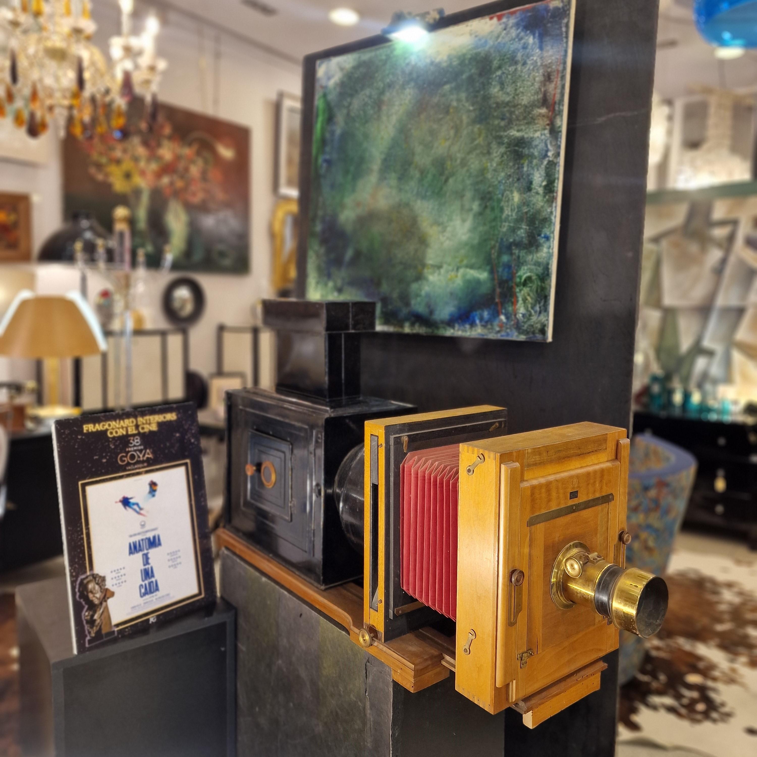 Unis France Projecteur magique / Lanterne, étiquette en bois France en vente 7