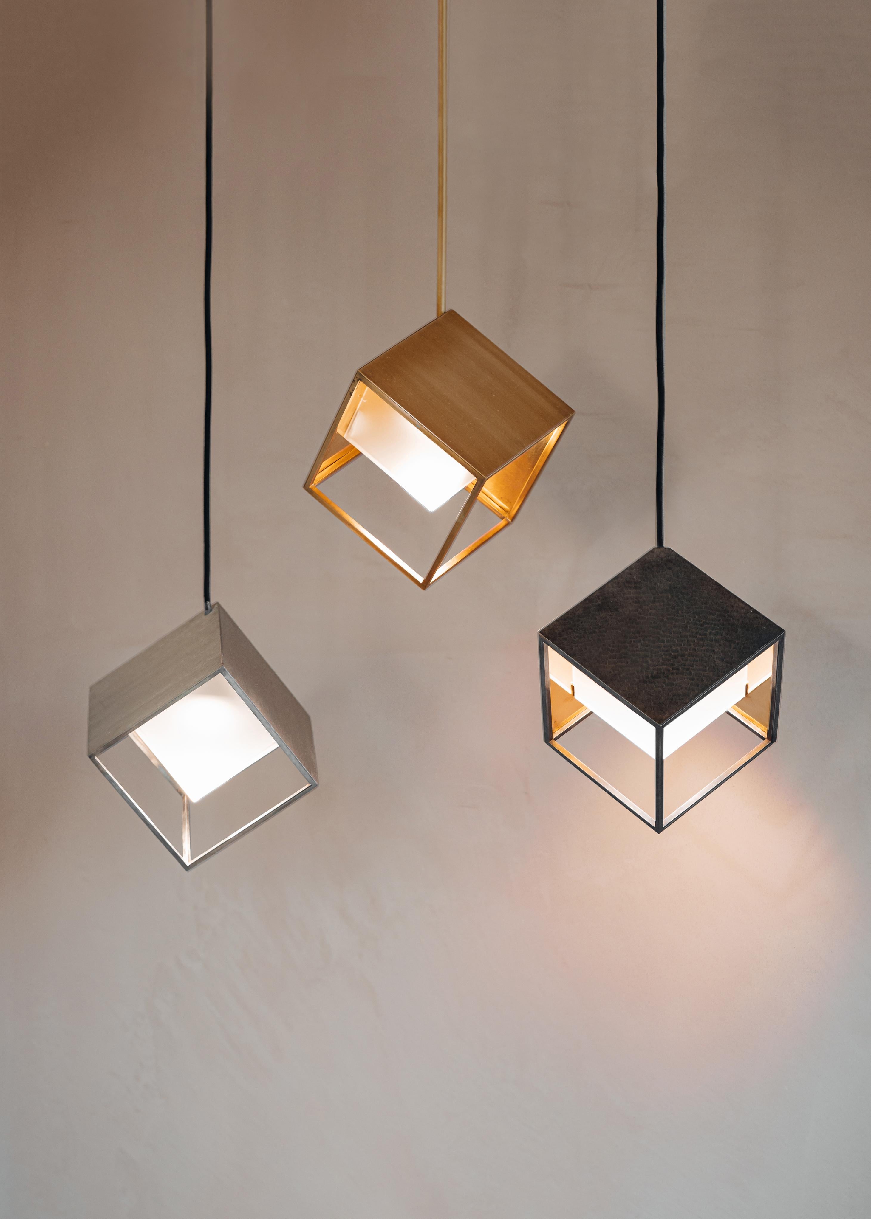 Contemporary Unis Pendant Lighting Brass by Diaphan Studio, Represented by Tuleste Factory For Sale