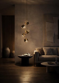 UNIS UP & UP - Ciondolo da soffitto in ottone massiccio realizzato a mano da Diaphan Studio