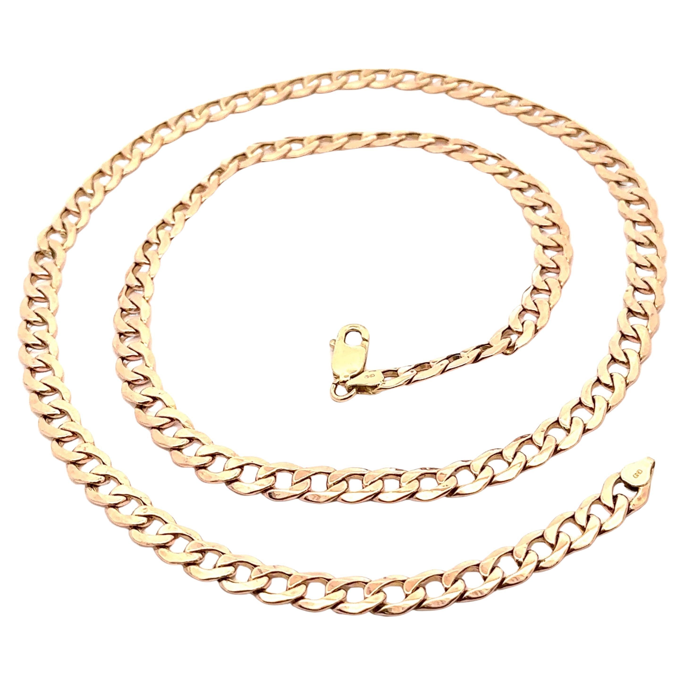 Unisex 10k Rosy Gelbgold 30" Cuban Curb Gliederkette Halskette mit Hummerklaue, Unisex