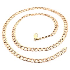 Unisex 10k Rosy Gelbgold 30" Cuban Curb Gliederkette Halskette mit Hummerklaue, Unisex