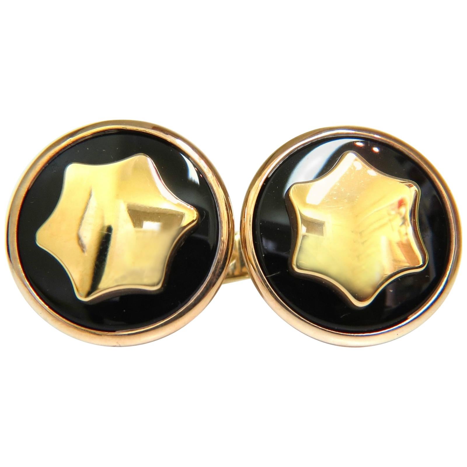 Unisex 14 Karat 3D Cufflinks A+ Detail 8.7 Grams For Sale