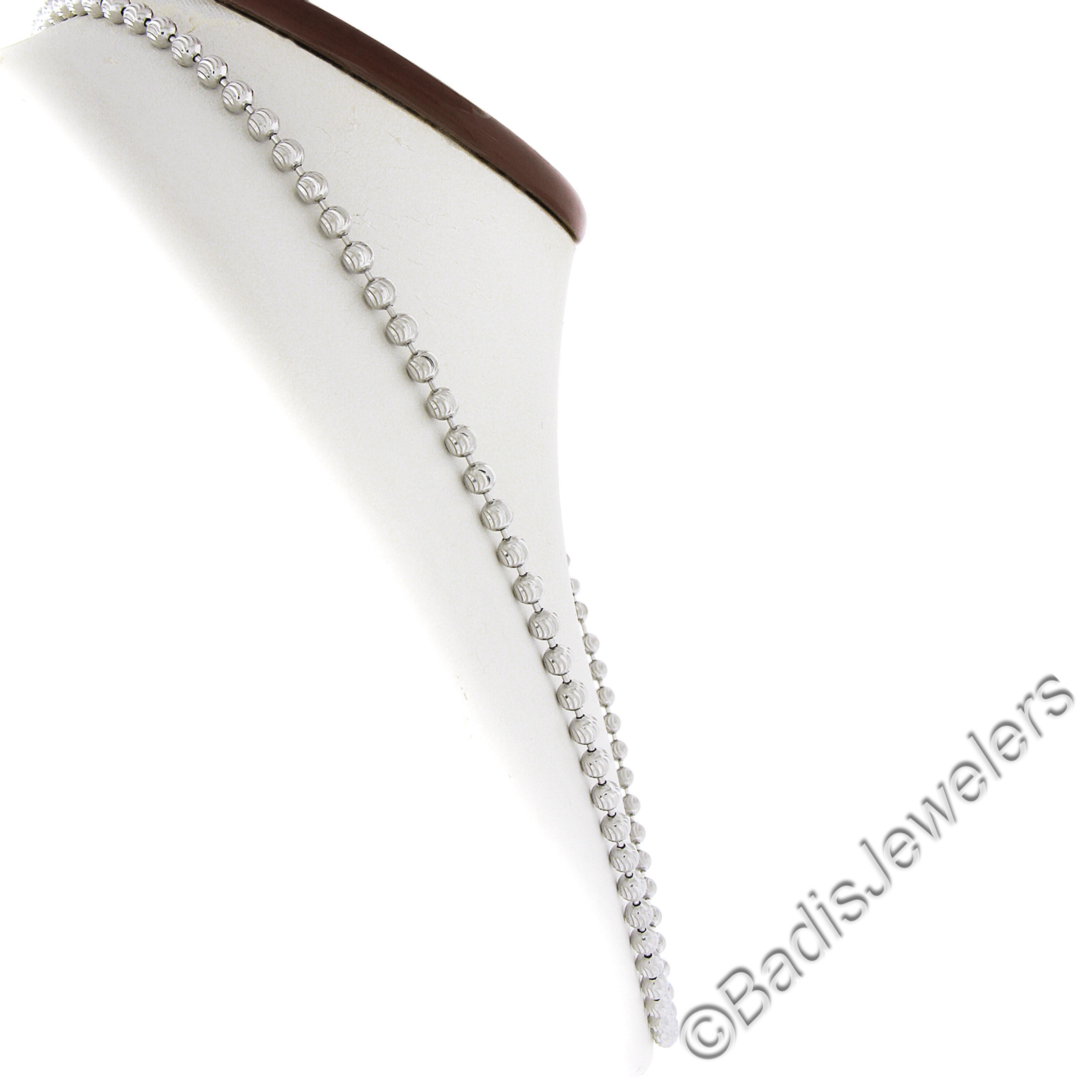 Collier unisexe en or blanc 14k de 28