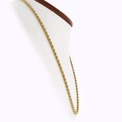 Unisex 14K Yellow Gold 20.5" Long 3mm Polished Solid Rope Chain Necklace 17.03g
