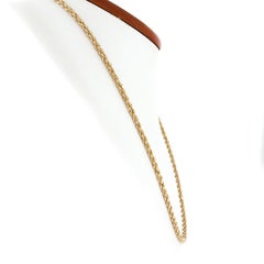 Unisex 14K Yellow Gold Long 30.5" 3.1mm Rope Chain Necklace w/ Barrel Push Clasp