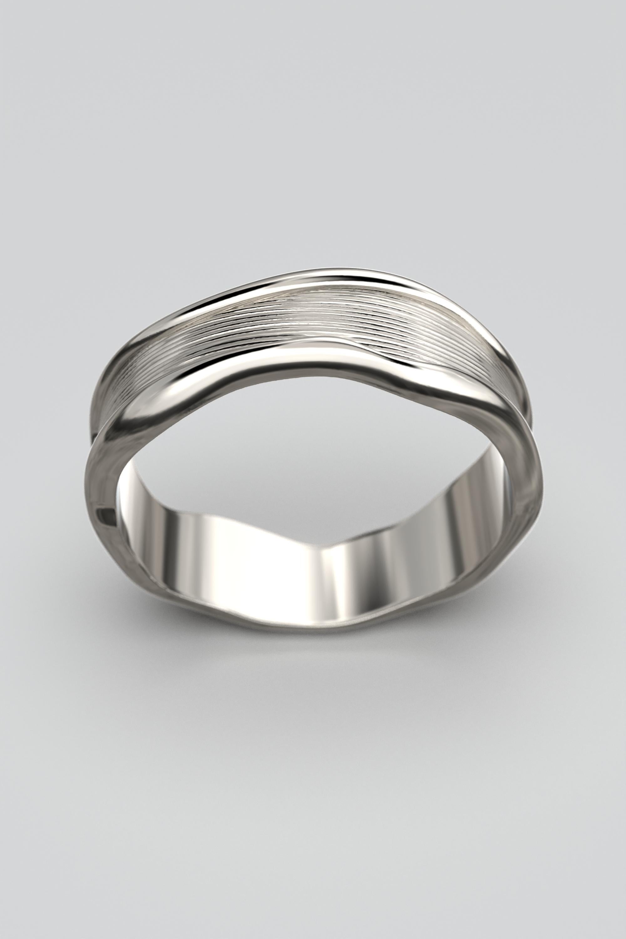 Im Angebot: Unisex-Ring aus 18 Karat Gold mit handgraviertem organischem Design, hergestellt in Italien () 5