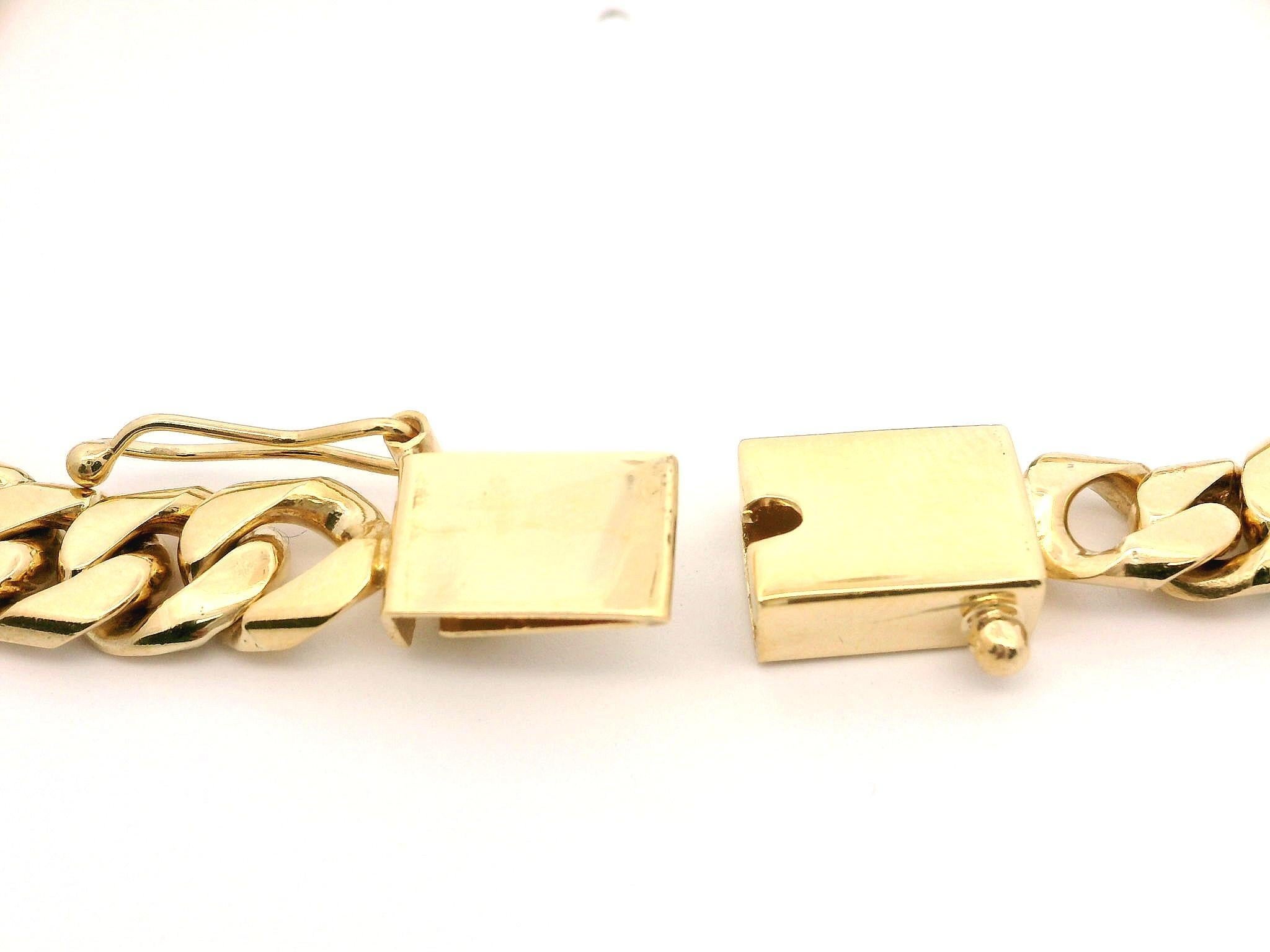 Bracelet à maillons cubains unisexe en or 18 carats, certifié GIA, 2,50 carats, émeraude colombienne et diamant ID en vente 2
