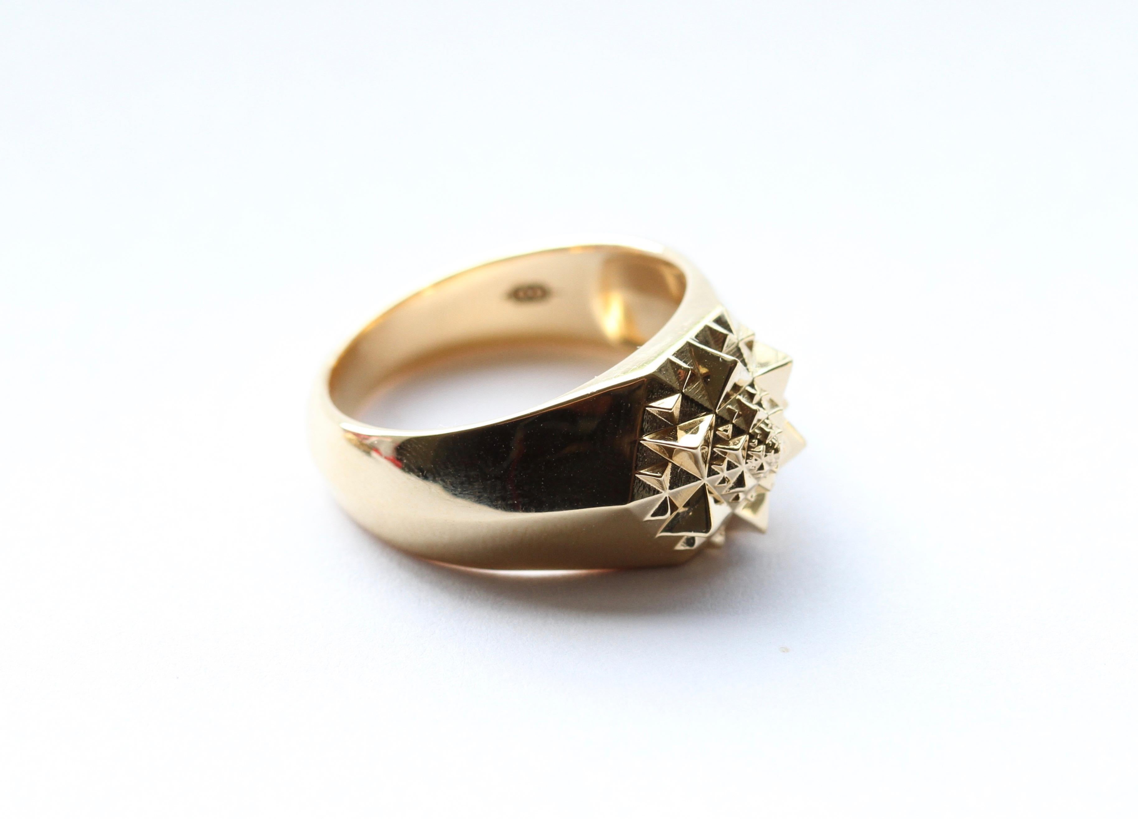 Unisex 18 Karat Gold Sacred Signet Ring by John Brevard In New Condition For Sale In Coral Gables, FL