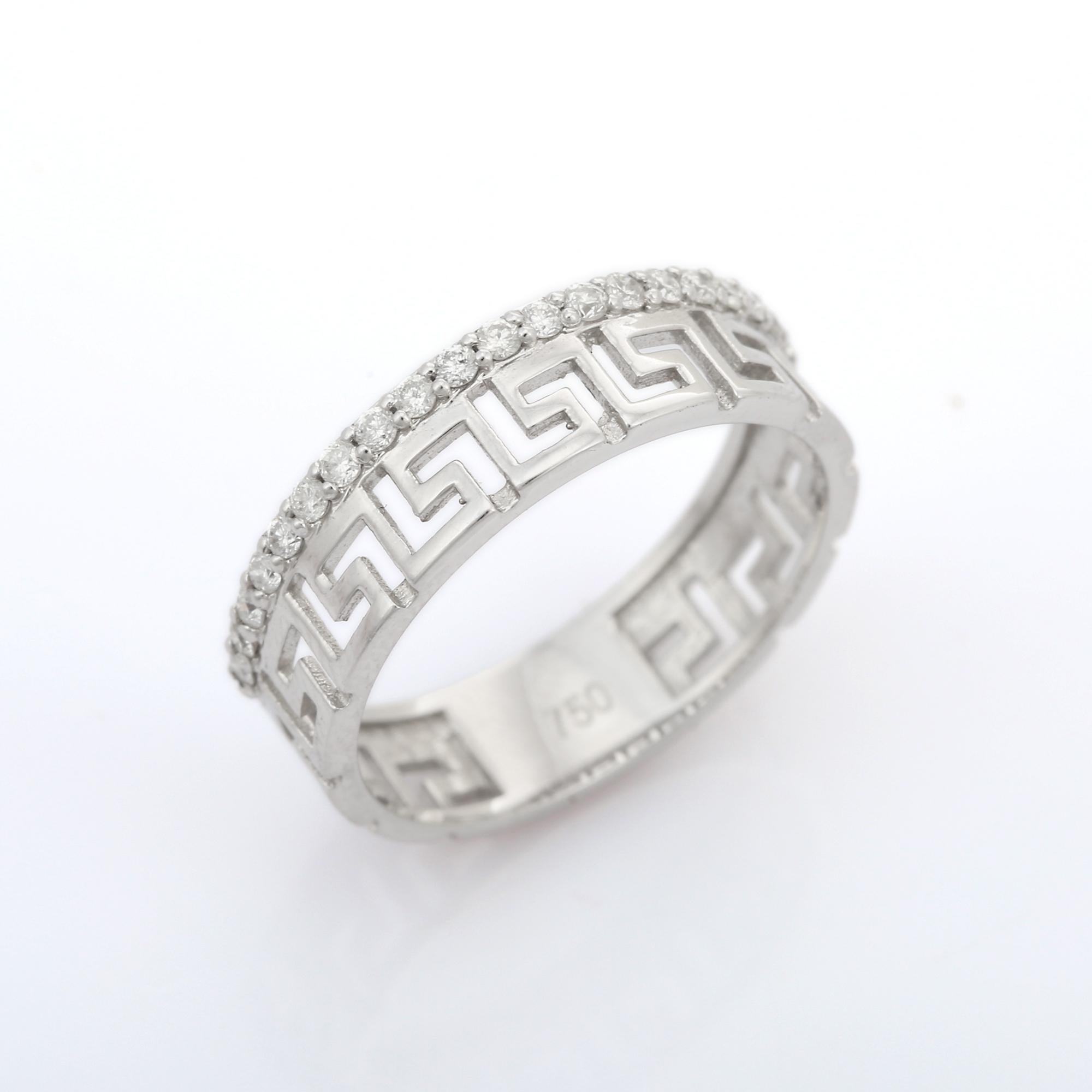 Im Angebot: Art Deco Diamant-Verlobungsring mit Diamant-Verlobungsring für Vater aus 18 Karat massivem Weißgold () 5