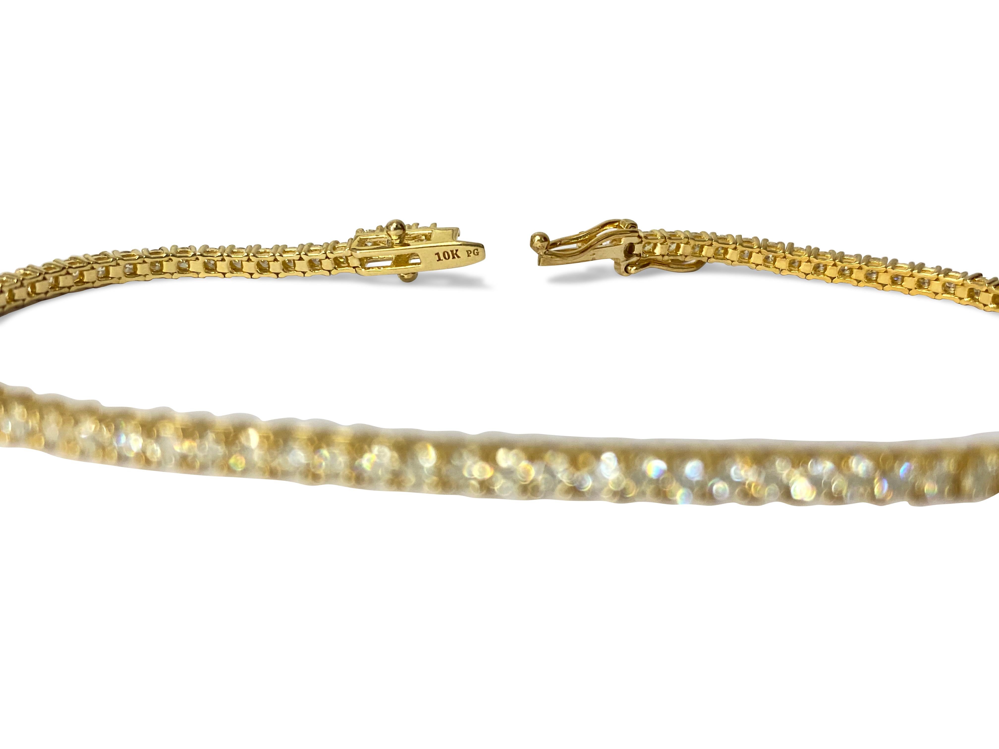 Art Deco Unisex 3.08ct VVS Diamond Tennis Bracelet For Sale