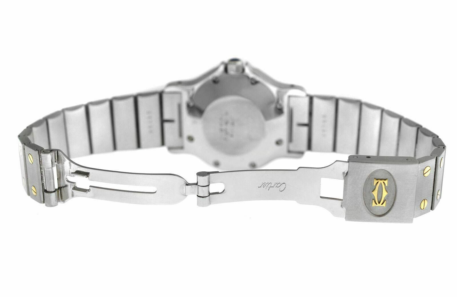 Unisex Cartier Santos Octagon Steel 18 Karat Yellow Gold Automatic Watch 2
