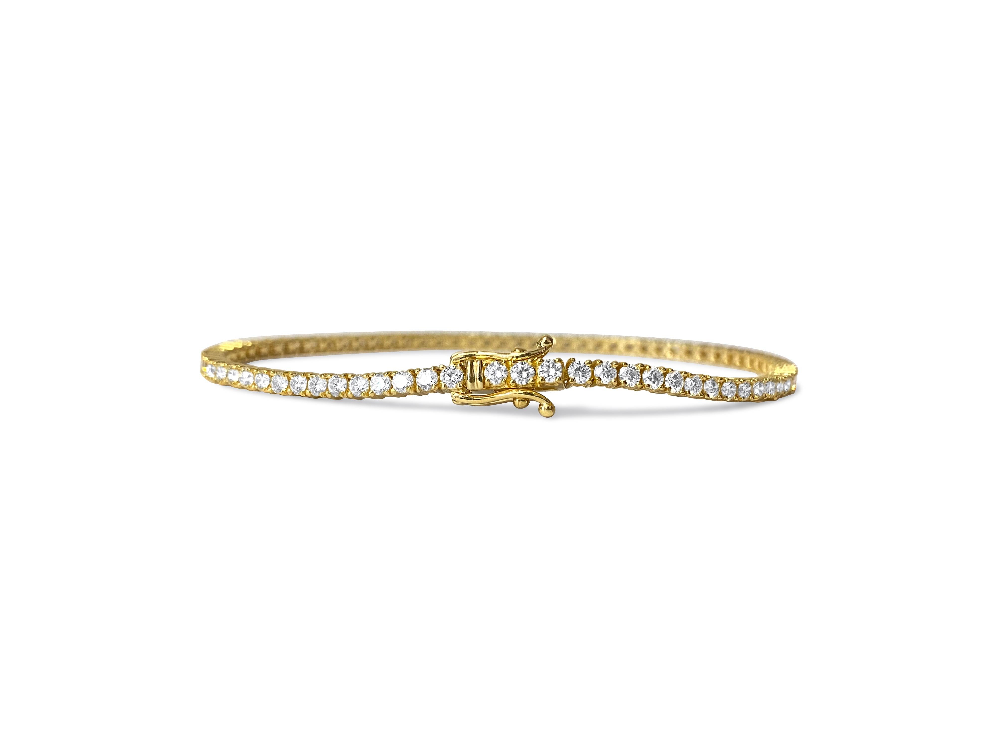 Unisex 4.00ct VVS Diamond Tennis Bracelet For Sale 1