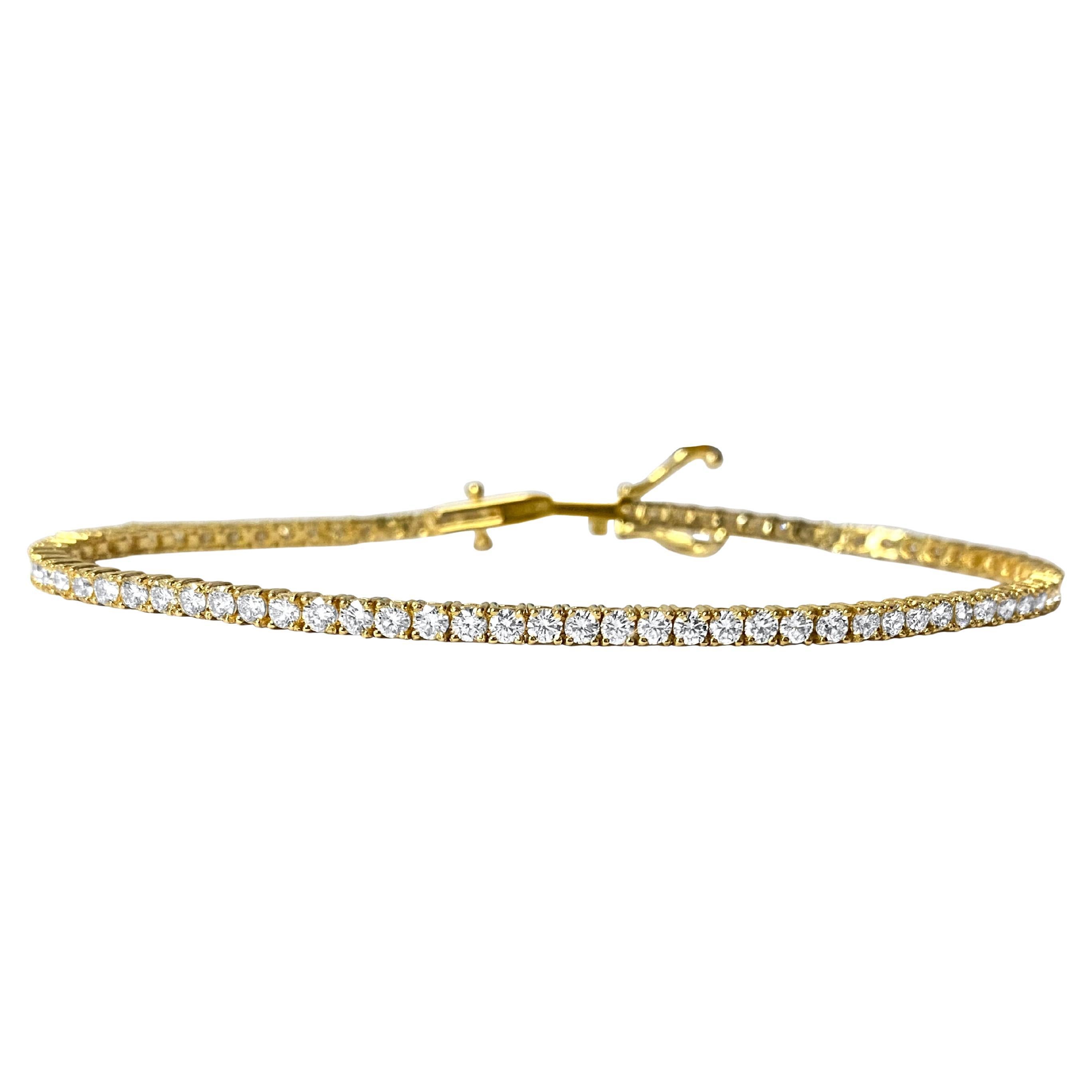 Bracciale tennis unisex con diamanti VVS da 4.00 carati