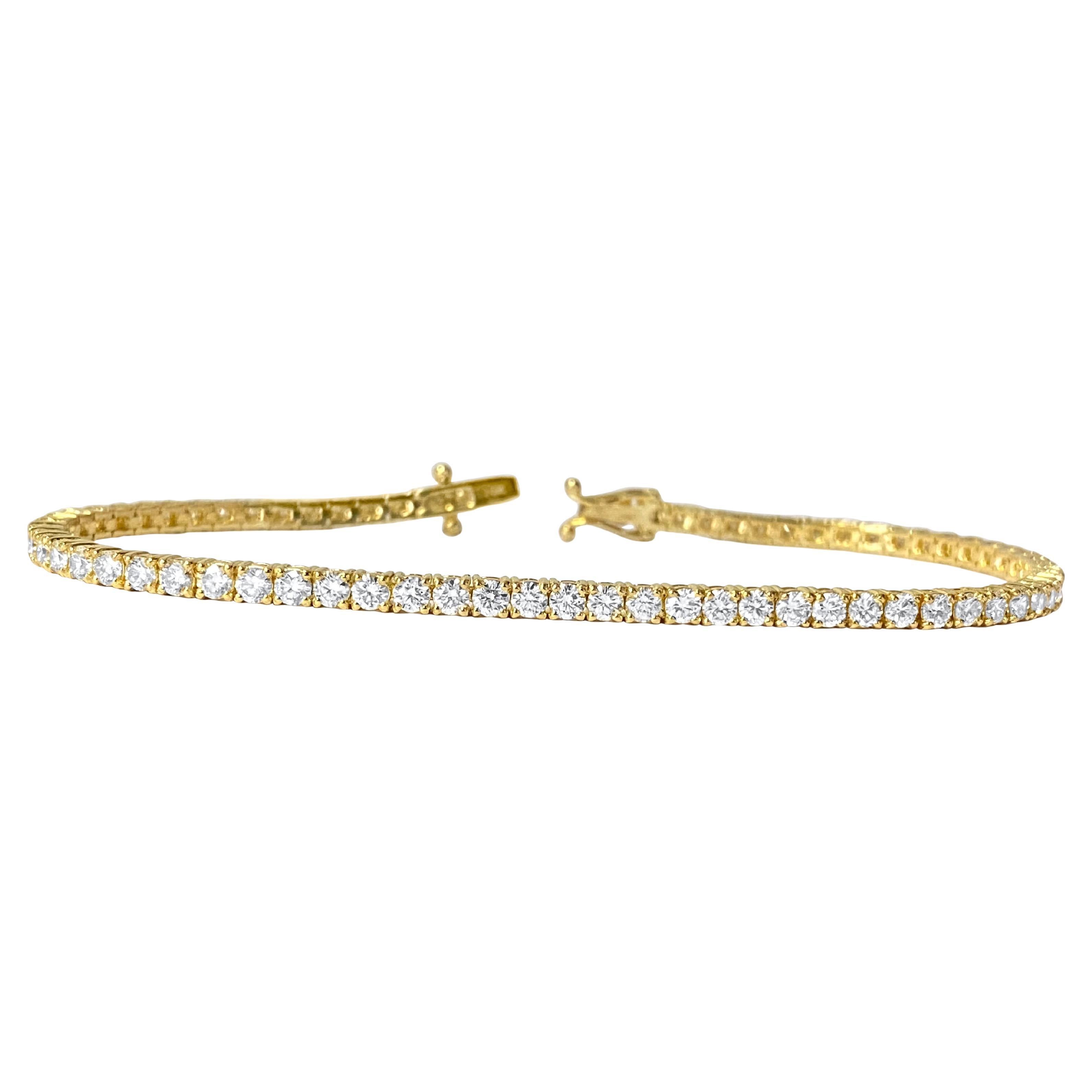 Unisex 5,00 Karat VVS Diamant-Tennisarmband, Unisex