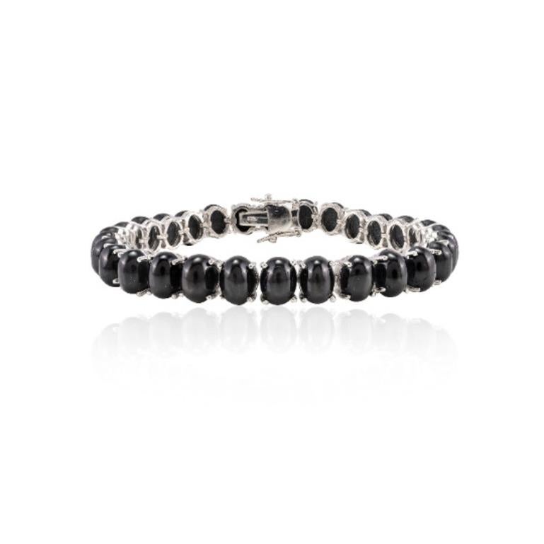 Beautifully handcrafted Unisex Black Star Tennis Bracelets, designed with love, including handpicked luxury gemstones for each designer piece. Grab the spotlight with this exquisitely crafted piece. Inlaid with natural black star gemstones, this