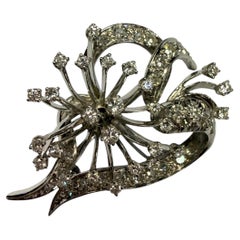 Unisex Antique Diamond brooch 14KT gold, 9 grams, year unknown