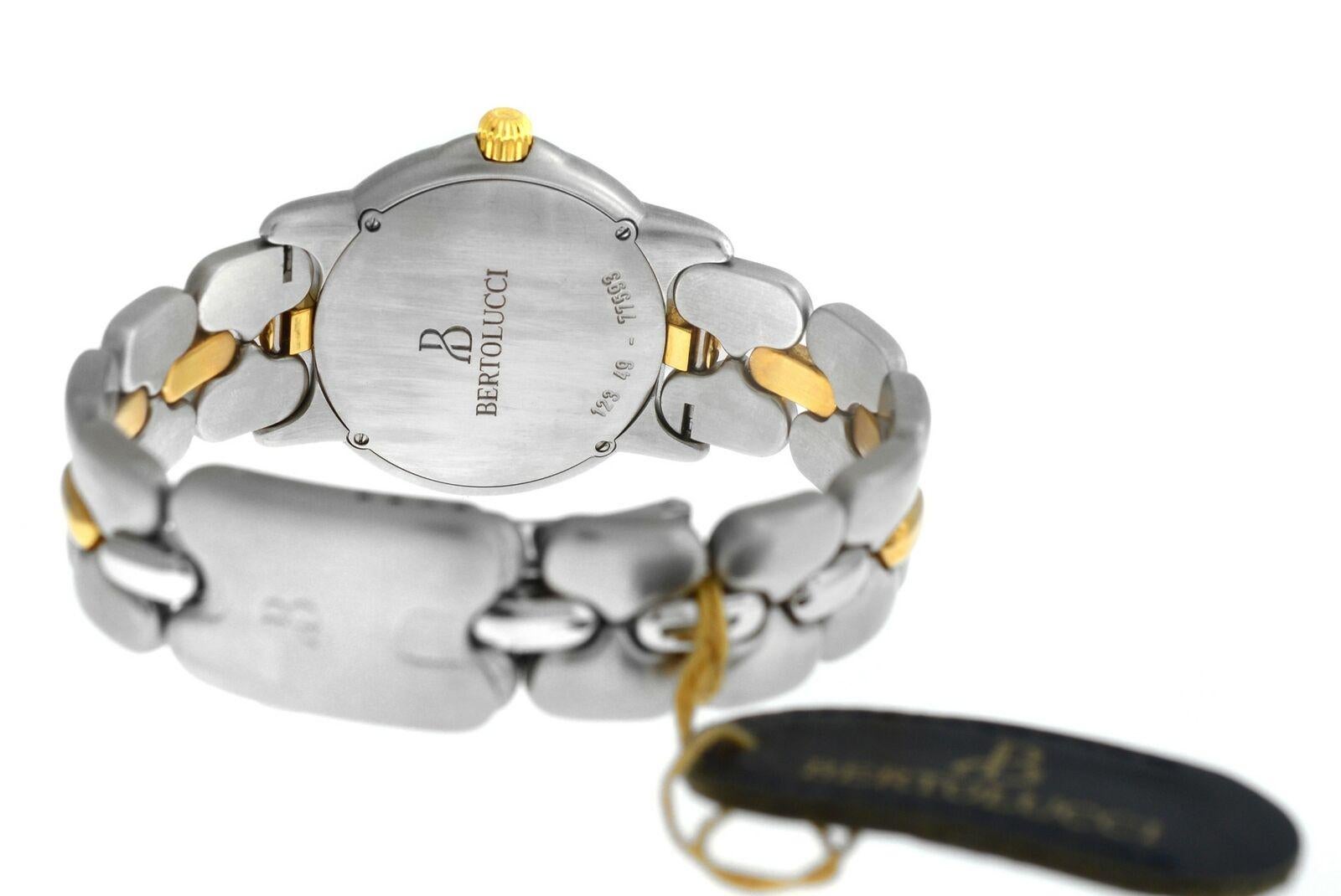 Unisex Bertolucci Pulchra 123 49 Stainless Steel Gold Quartz Watch In New Condition For Sale In New York, NY