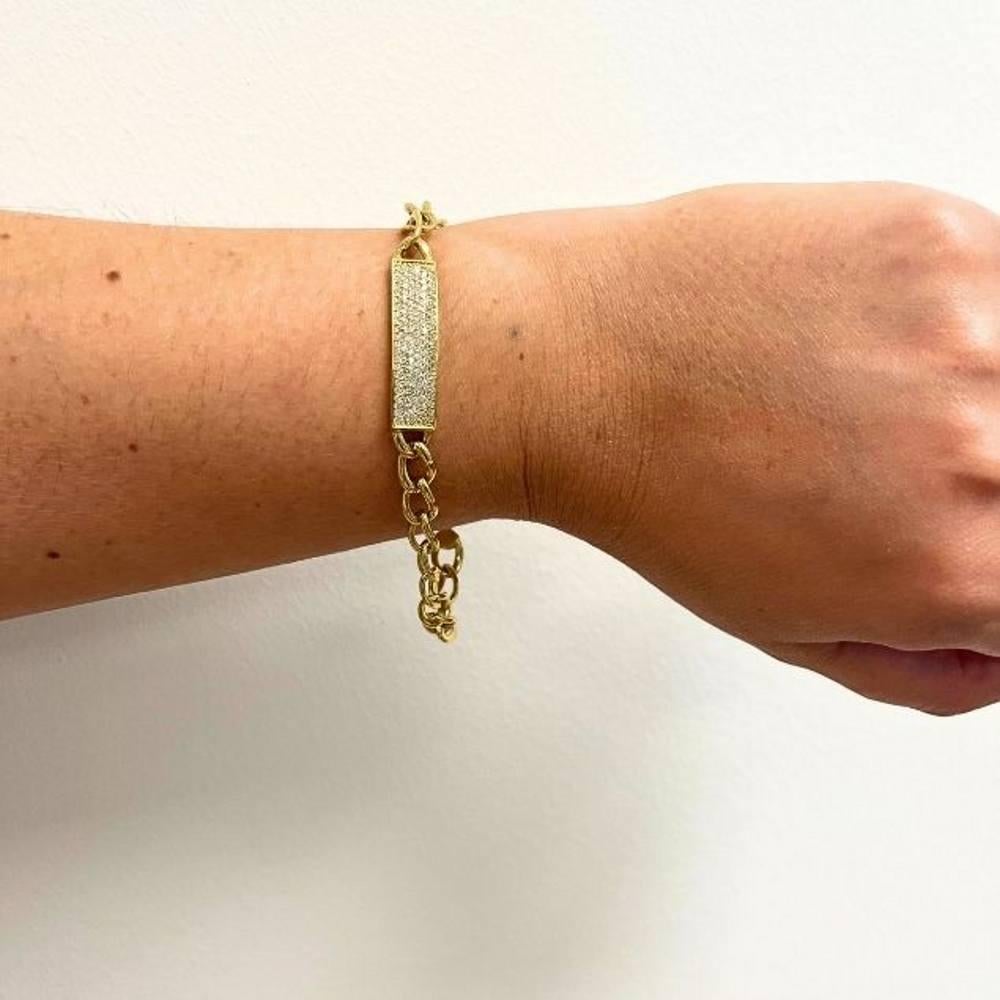 Unisex-Armband aus Gold und Diamanten im Zustand „Neu“ im Angebot in Barcelona, CT