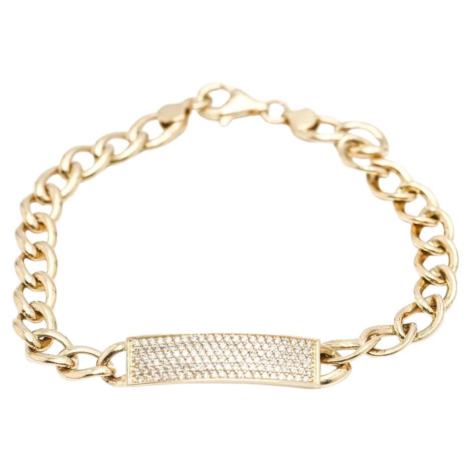Unisex-Armband aus Gold und Diamanten im Angebot
