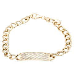 Unisex Bracelet Gold and Diamonds