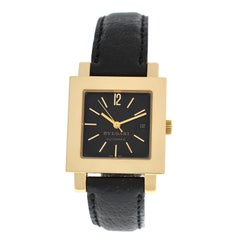 Unisex Bvlgari Bulgari Quadrato SQ 29 GL AUTO 18 Karat Gold Watch