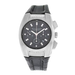 Unisex Bvlgari Ergon L6452 Steel Chrono Diamond Automatic Watch