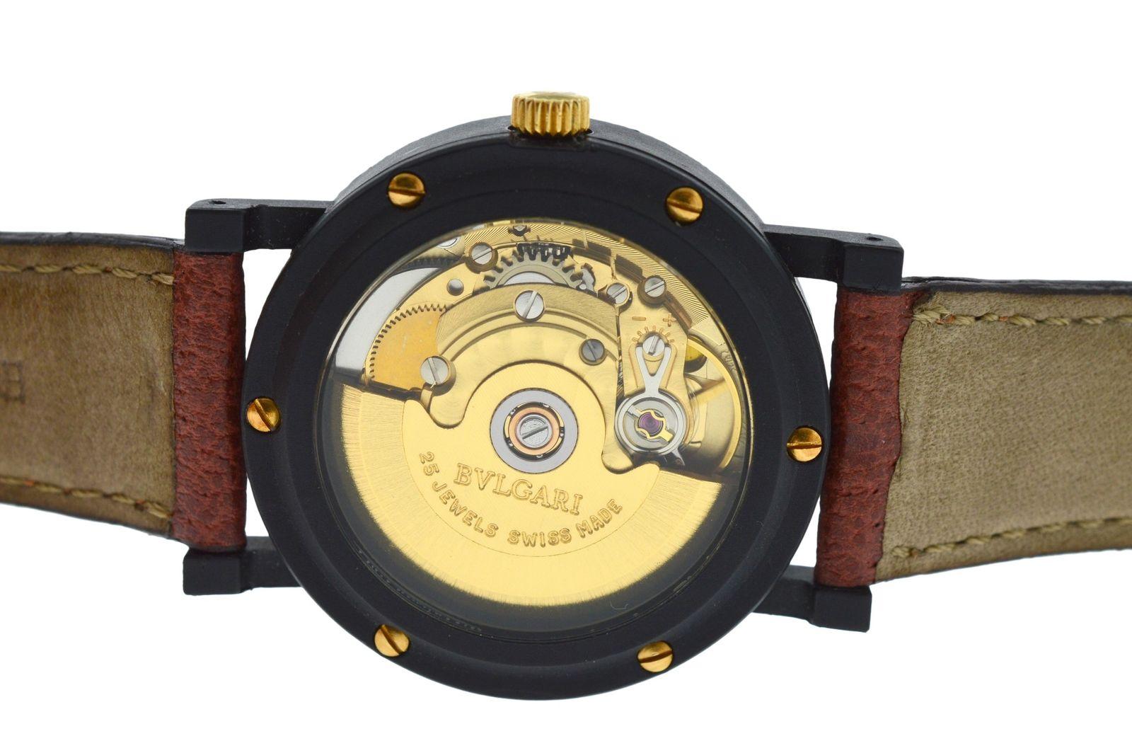 Modern Unisex Bvlgari International Edition Limited Edition Carbon Gold Automatic Watch