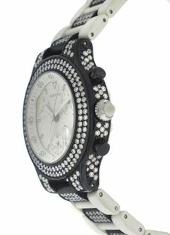 Unisex Cartier 2424 Chronoscaph PVD Steel Diamond Quartz Watch