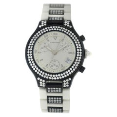 Unisex Cartier 2424 Chronoscaph PVD Steel Diamond Quartz Watch