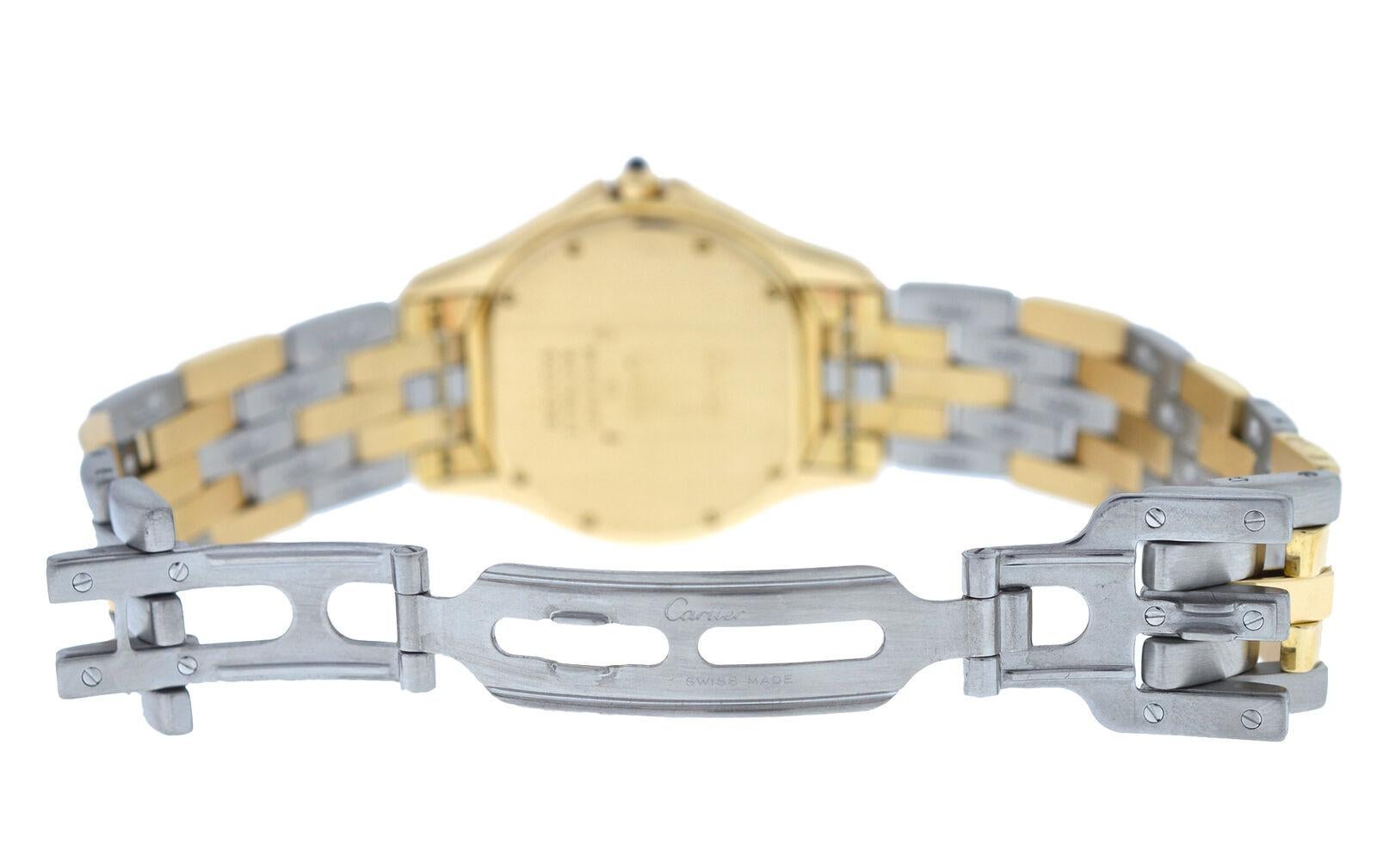 Unisex Cartier Cougar Panthere 887904C Midsize Quartz 18 Karat Gold Watch For Sale 1